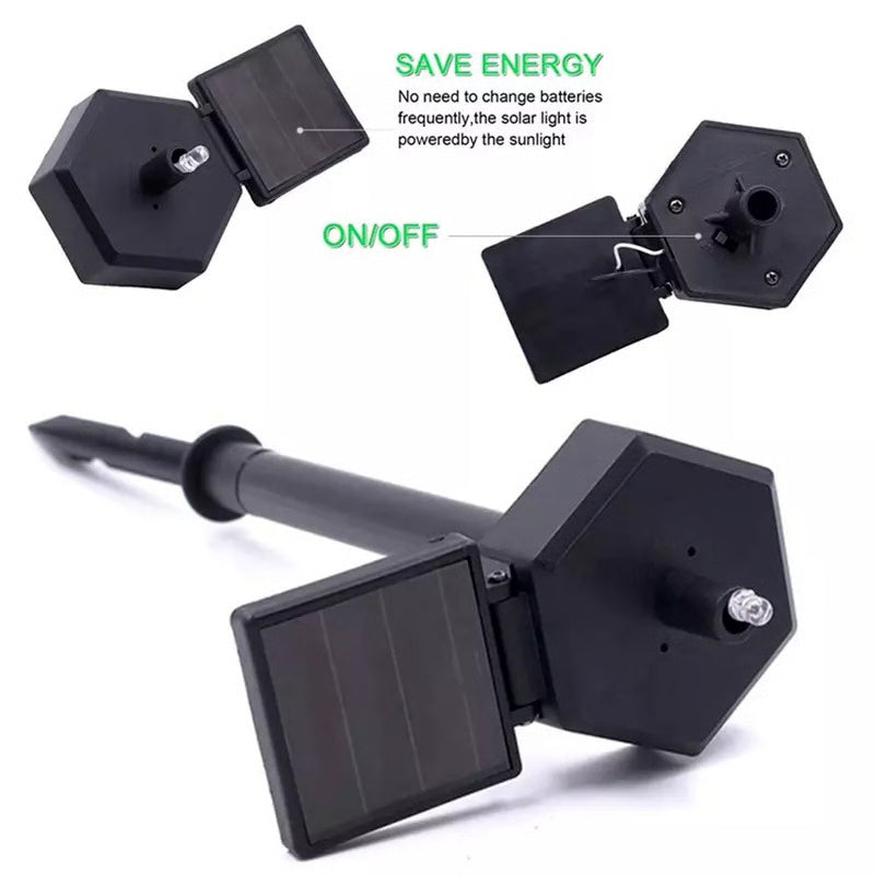 Outdoor Solar Power Led Owl Light Garden Yard Landscape Decor Lamp Waterproof